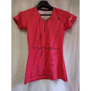 Nike Pro Red and Black Short Sleeve Athletic T-shirt Size Medium